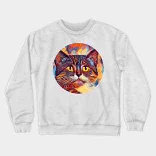 Caring mycat, revolution for cats Crewneck Sweatshirt